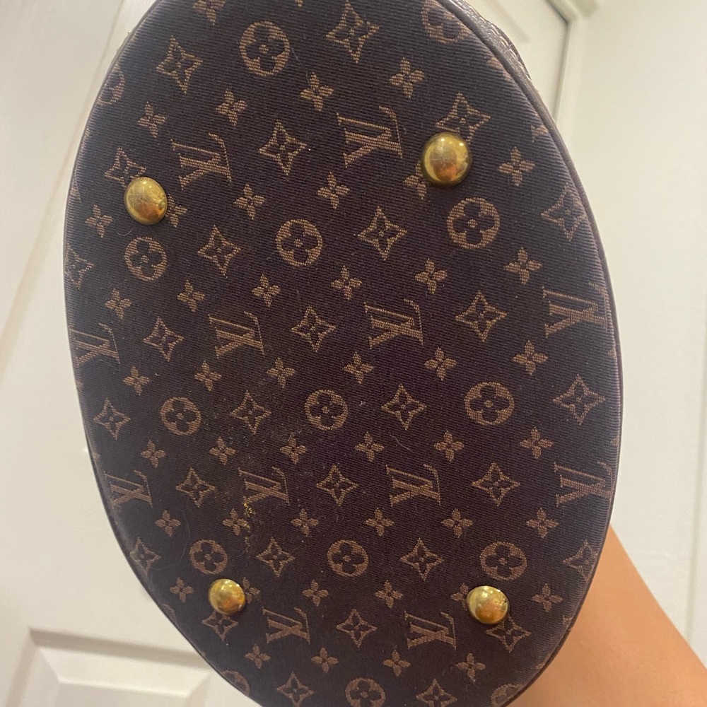Louis Vuitton Brown Mini Lin PM bucket bag Excellent Condition - Picture 5 of 6